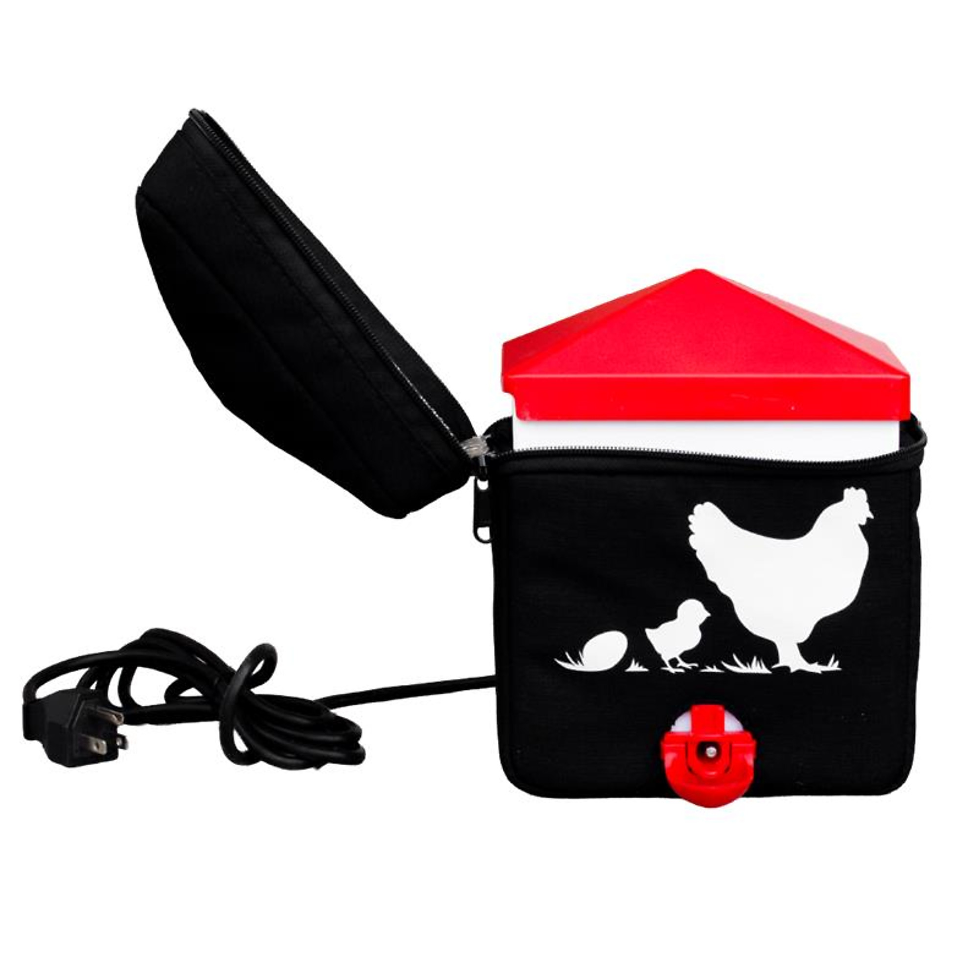 RentACoop Zero Chill Heated Drinker — 64 Oz, All-in-One Small Animal Waterer with Heater and Insulated Cover, Model# PL-640Z-HEAT